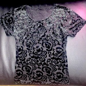 Tight Small Lace Black Shirt